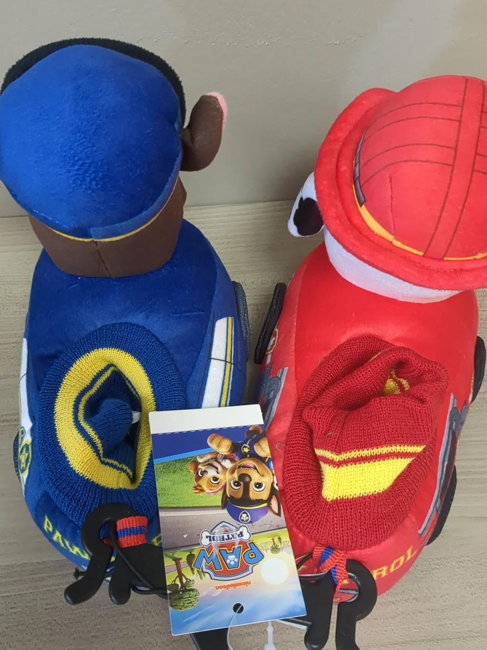 PAW Patrol Plush Slippers - Red & Blue Character Booties